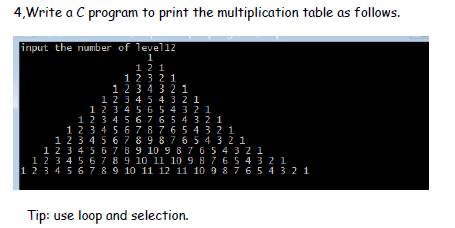 Solved 4,Write a C program to print the multiplication table | Chegg.com