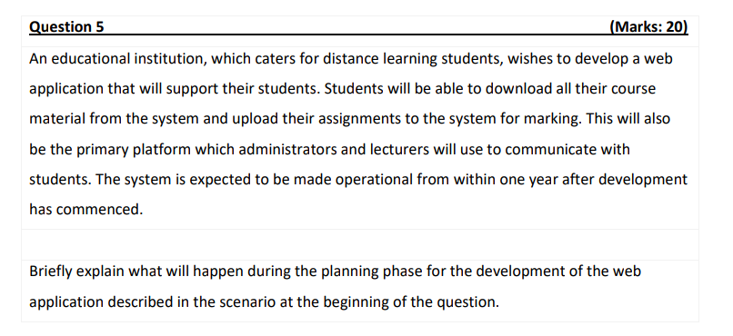 An educational institution, which caters for distance | Chegg.com