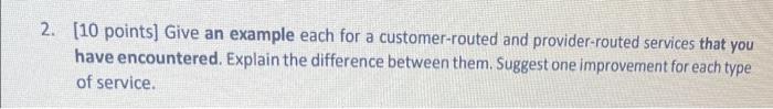 Solved 2. [10 points] Give an example each for a | Chegg.com