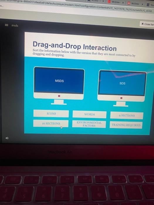 Solved Drag-and-Drop Interaction Sort the information bel | Chegg.com