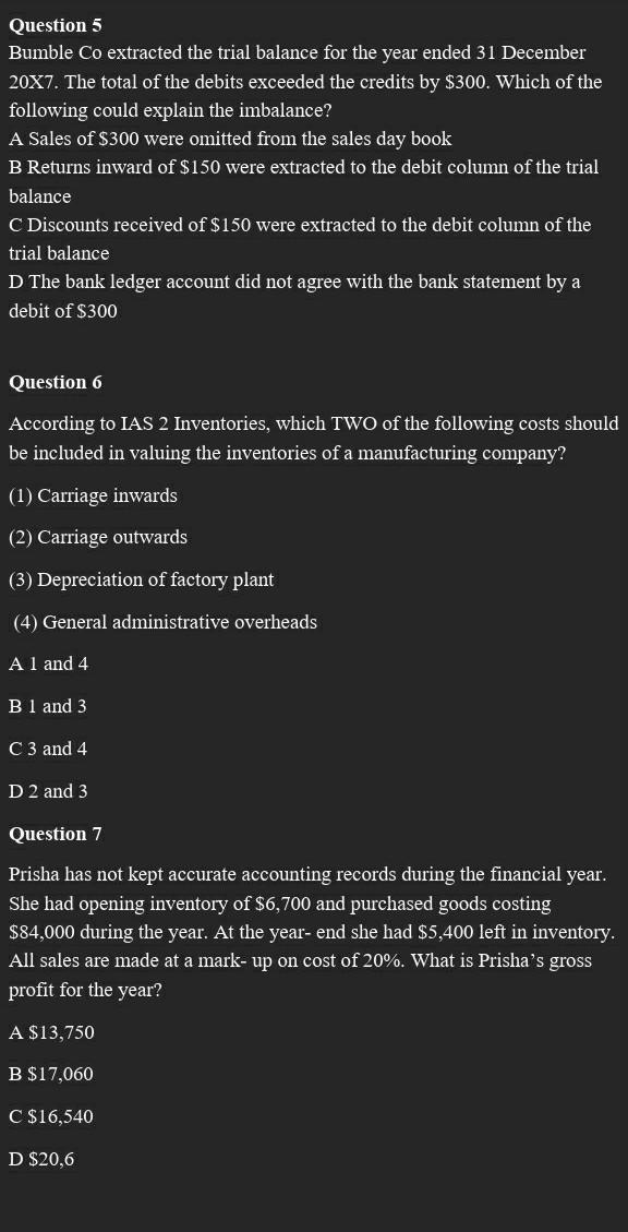 Solved Question 3 The Following Bank Reconciliation | Chegg.com