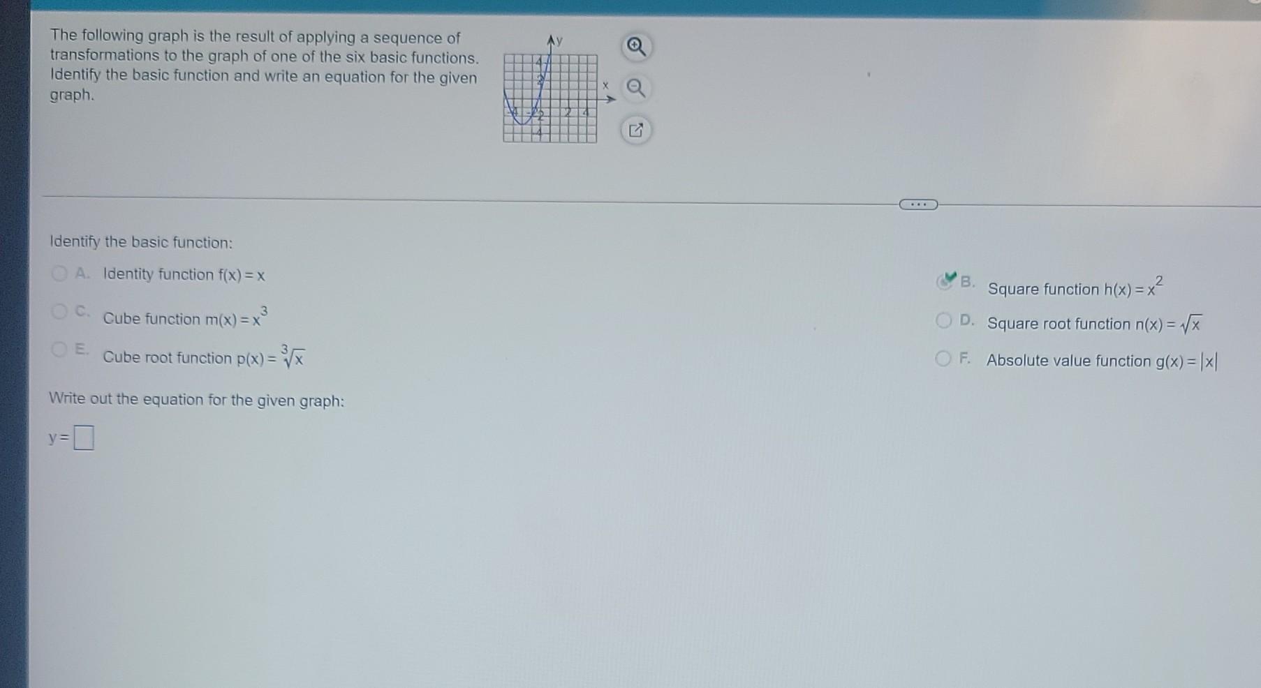 Solved AY The following graph is the result of applying a | Chegg.com
