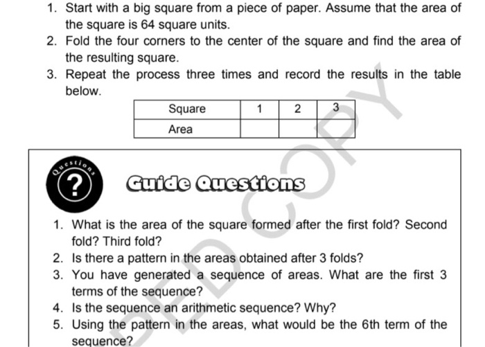 Four Squares Questions