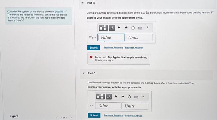 Consider The System Of Two Blocks Shown In Figure Chegg Com