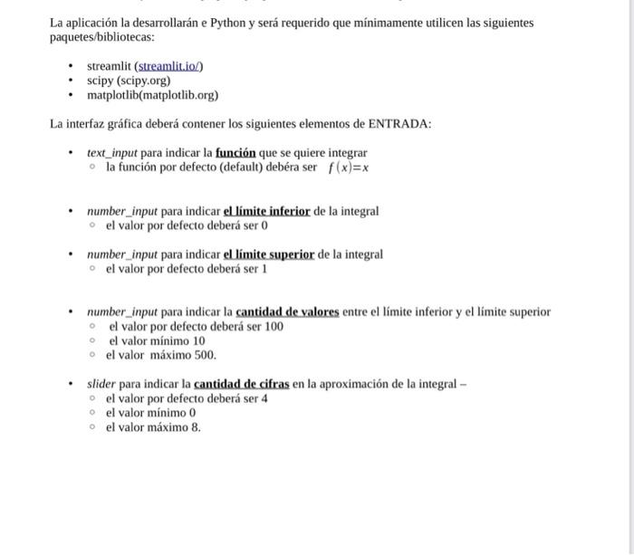 La aplicación la desarrollarán e Python y será requerido que mínimamente utilicen las siguientes paquetes/bibliotecas: - stre