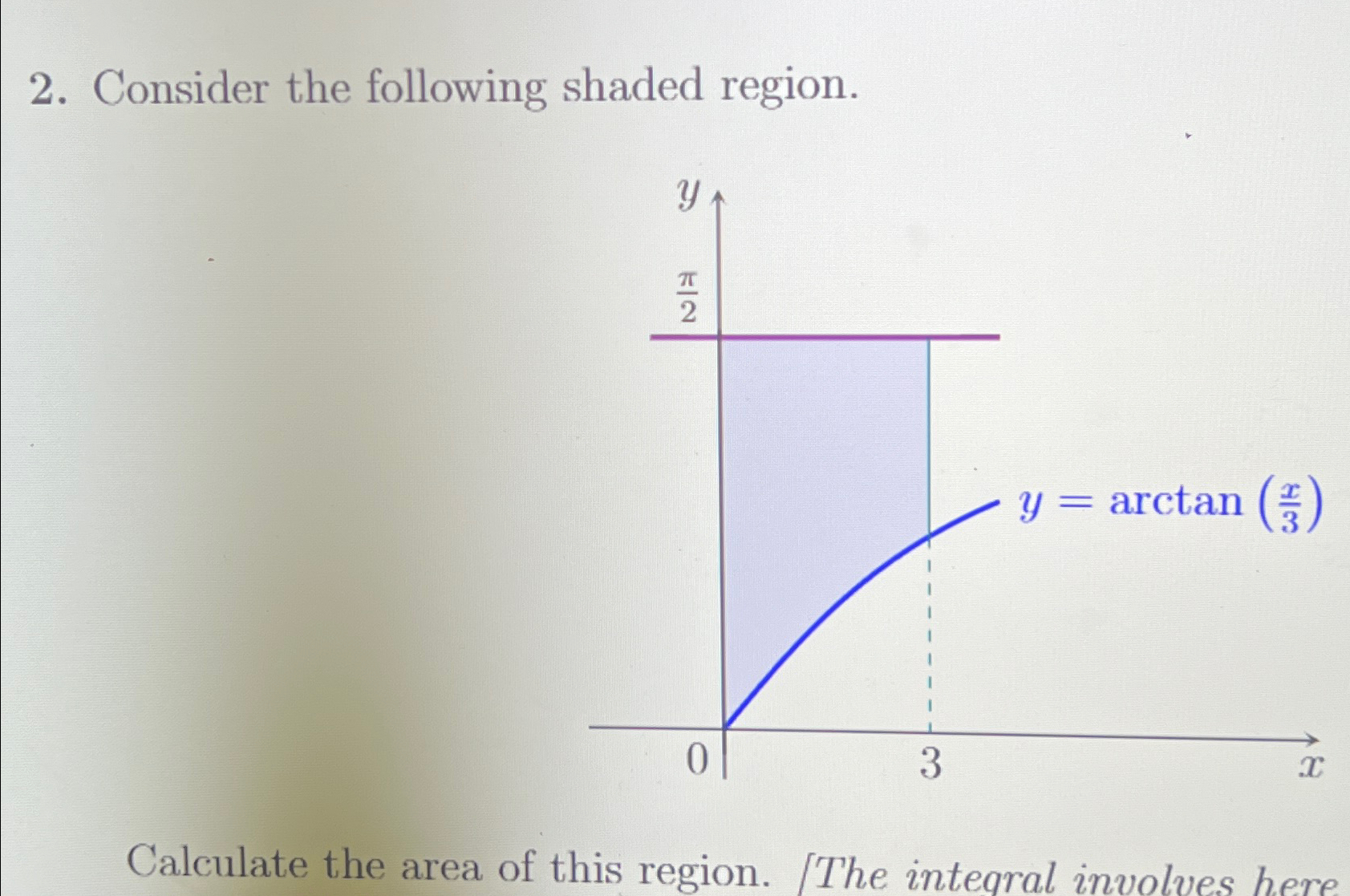 Solved Consider The Following Shaded Region.Calculate The | Chegg.com