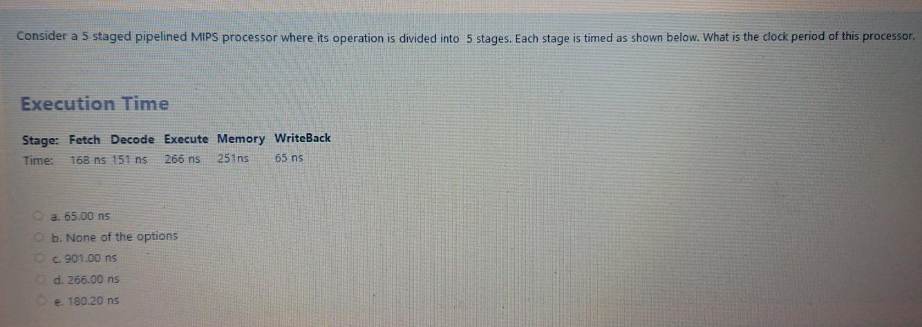 Solved Consider A Staged Pipelined Mips Processor Where Chegg Com