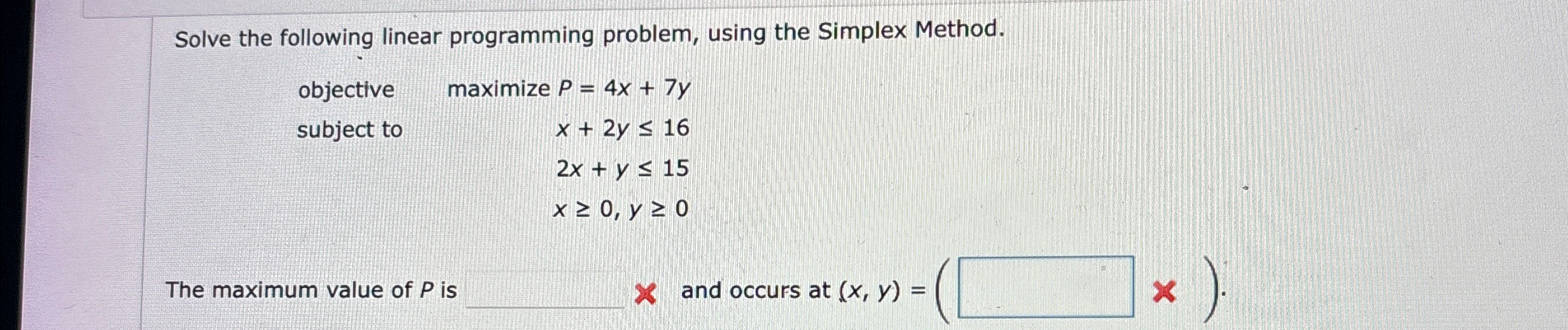 Solved Solve the following linear programming problem, using | Chegg.com