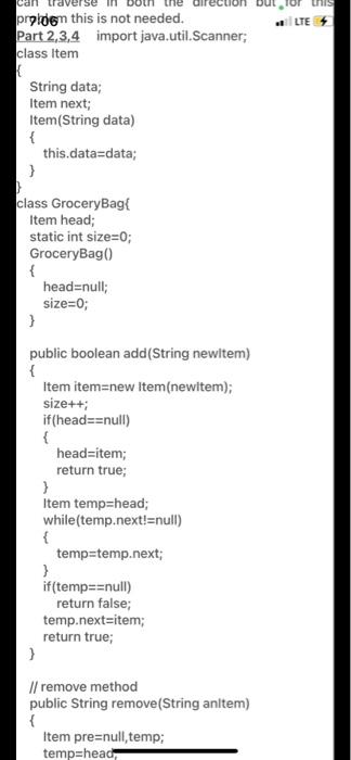 Solved java data structure - the previous hw is in the pics | Chegg.com