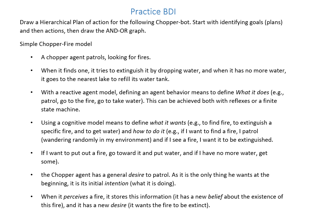 Solved Practice BDIDraw a Hierarchical Plan of action for | Chegg.com