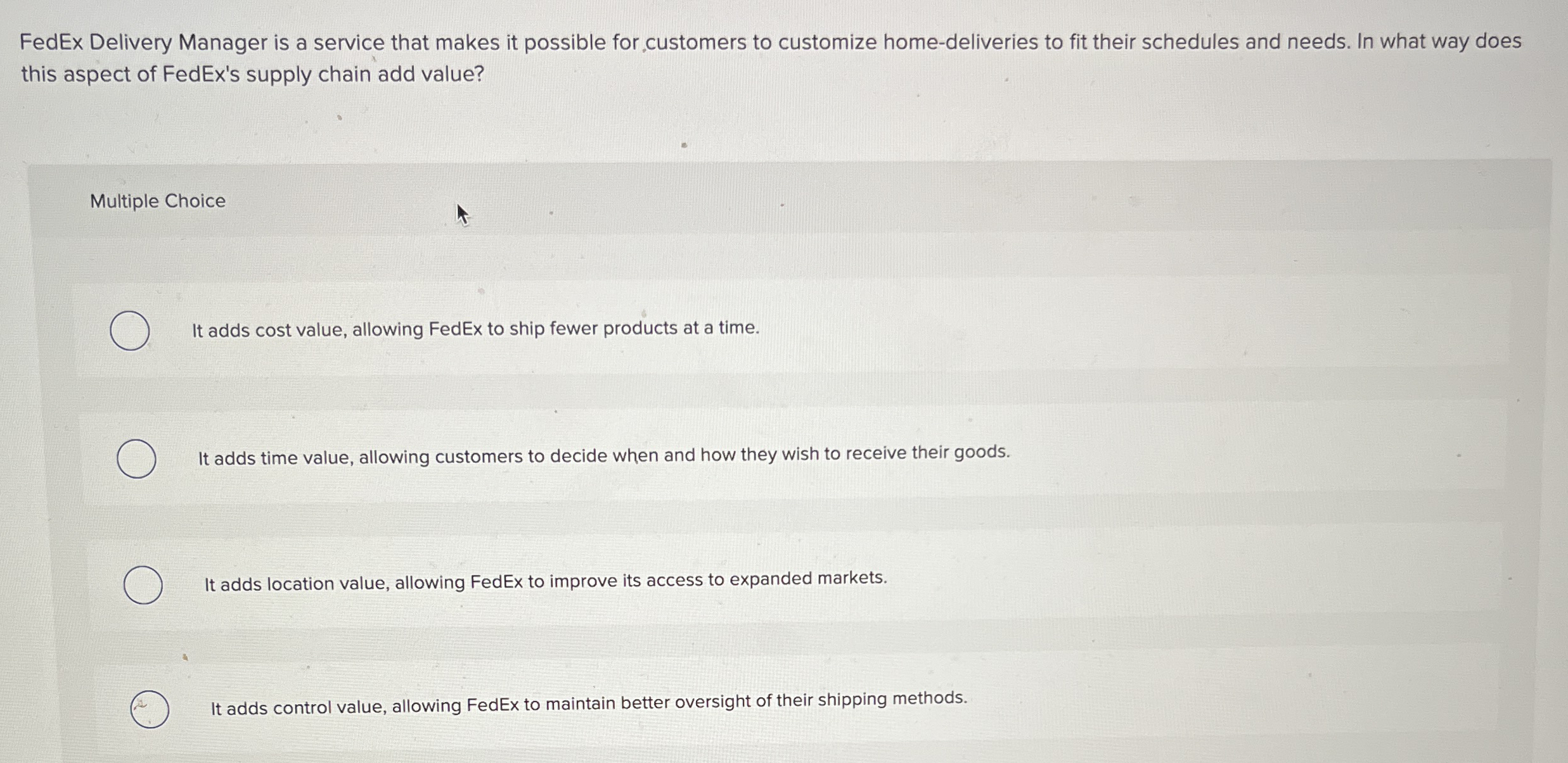 Solved FedEx Delivery Manager is a service that makes it | Chegg.com