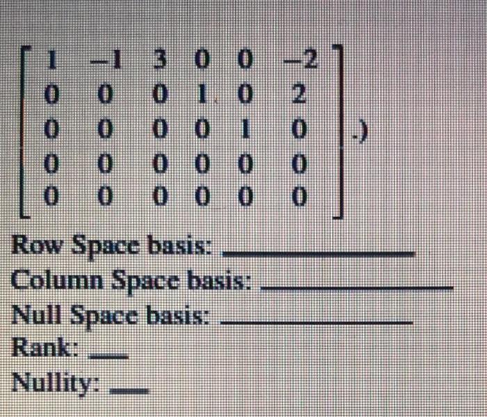Solved the second image is the rref of the matrix given in | Chegg.com