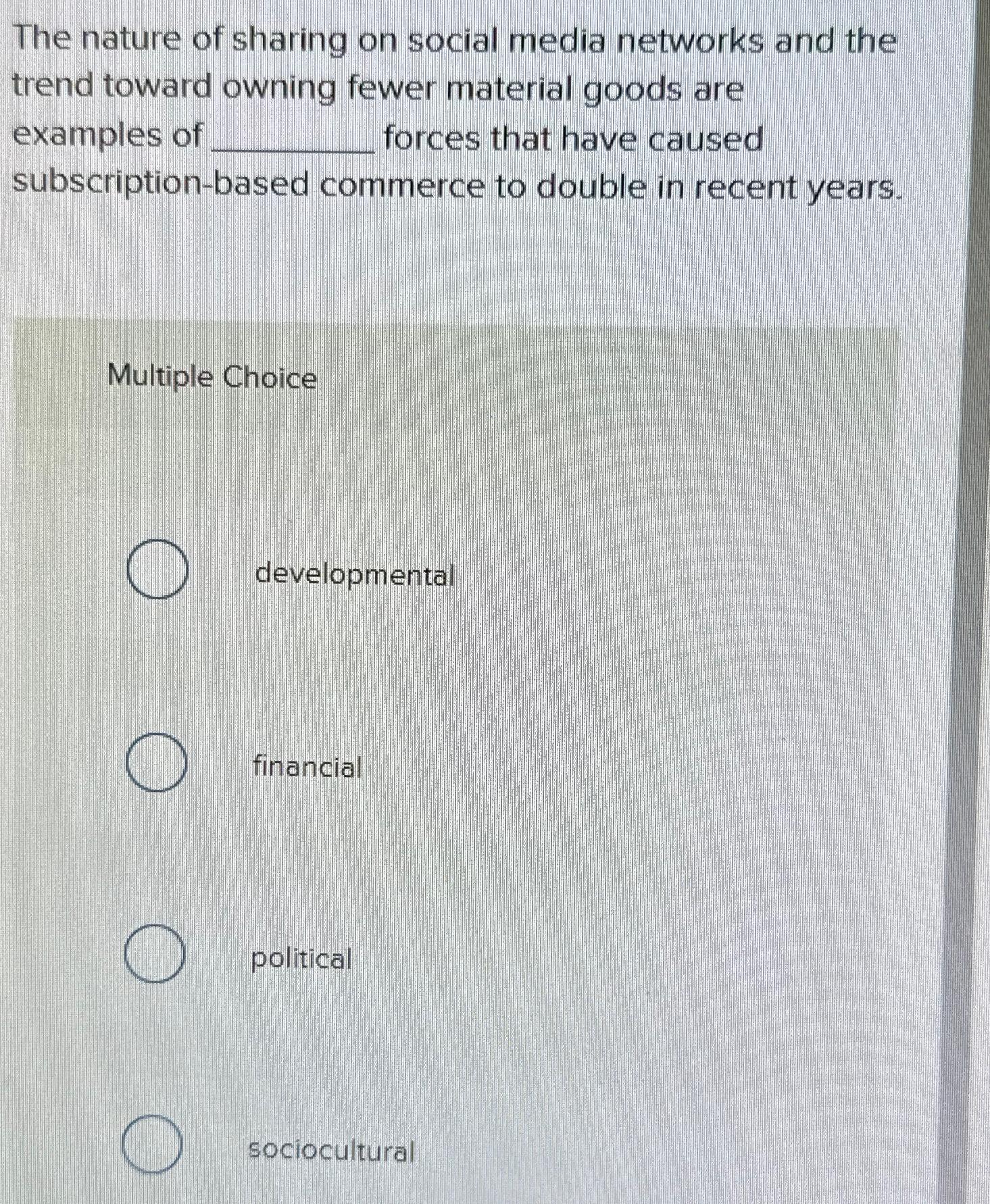 Solved The nature of sharing on social media networks and | Chegg.com