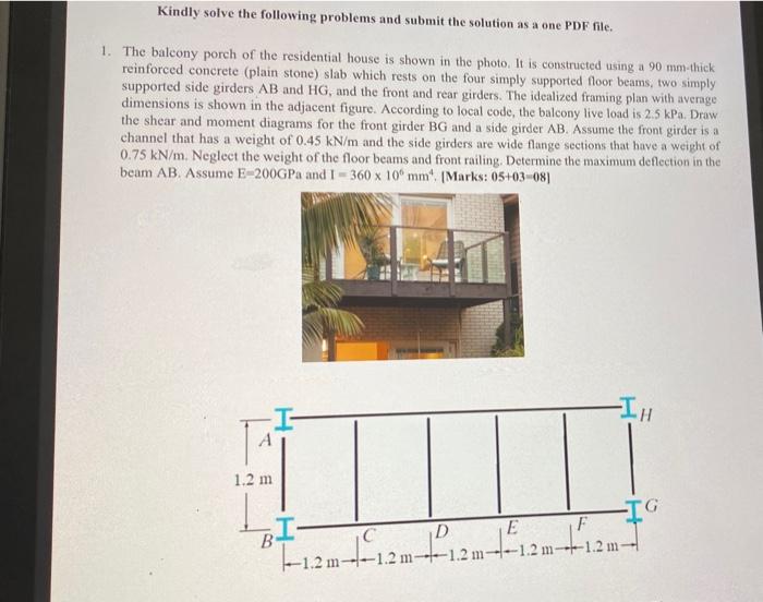Solved Kindly solve the following problems and submit the | Chegg.com