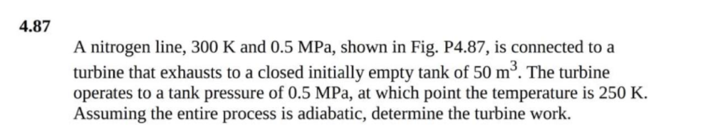 Solved 4.87A nitrogen line, 300 K and 0.5 MPa , shown in | Chegg.com