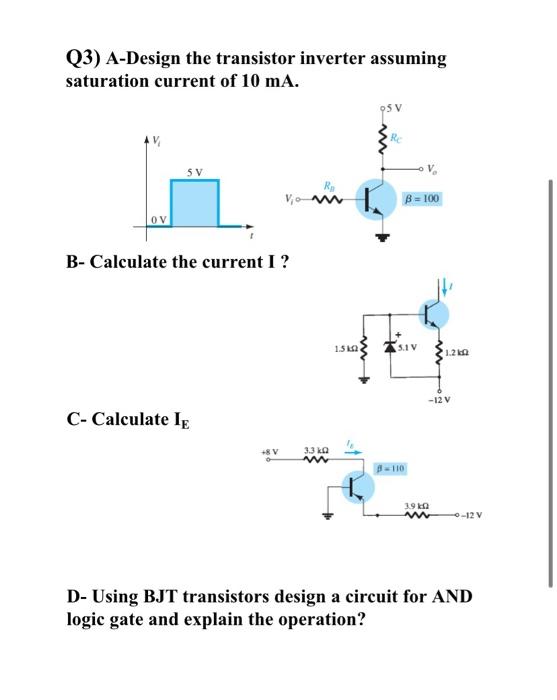 Solved Q1 ) Suppose an NPN Transistor has a set of | Chegg.com