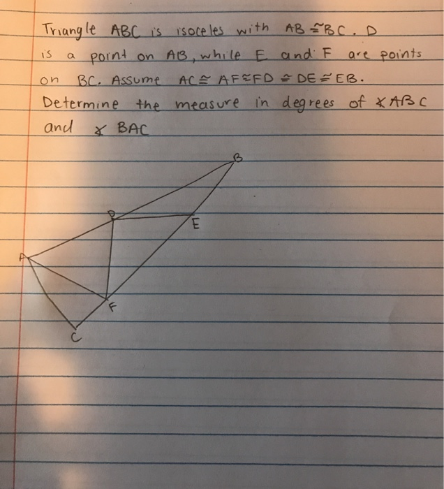 Kabc Triangles Solved Triangle ABC is isoceles with AB FBC. D. is a point | Chegg.com