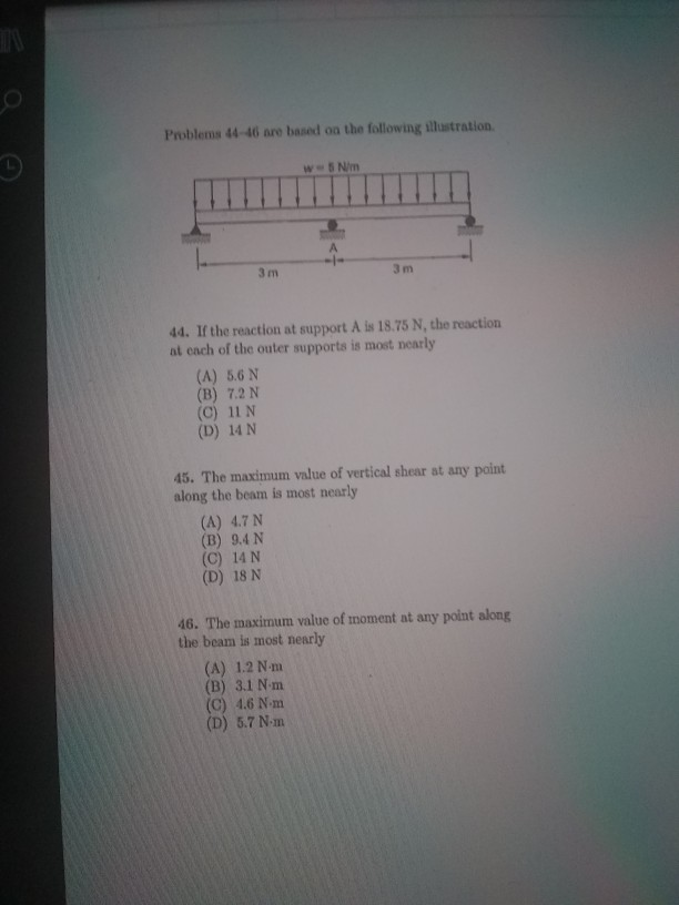 Solved a Problems 44-46 are based on the following | Chegg.com