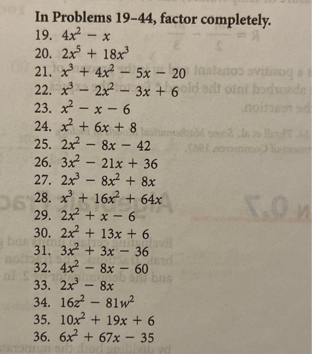 Solved Factor each expression in Problems 7-18 as a product | Chegg.com