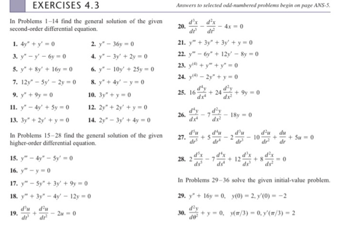 Solved EXERCISES 4.3 Answers to selected odd-numbered | Chegg.com