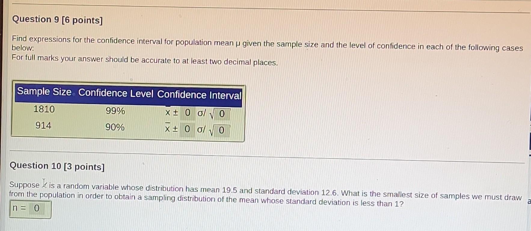 Solved Find expressions for the confidence interval for | Chegg.com