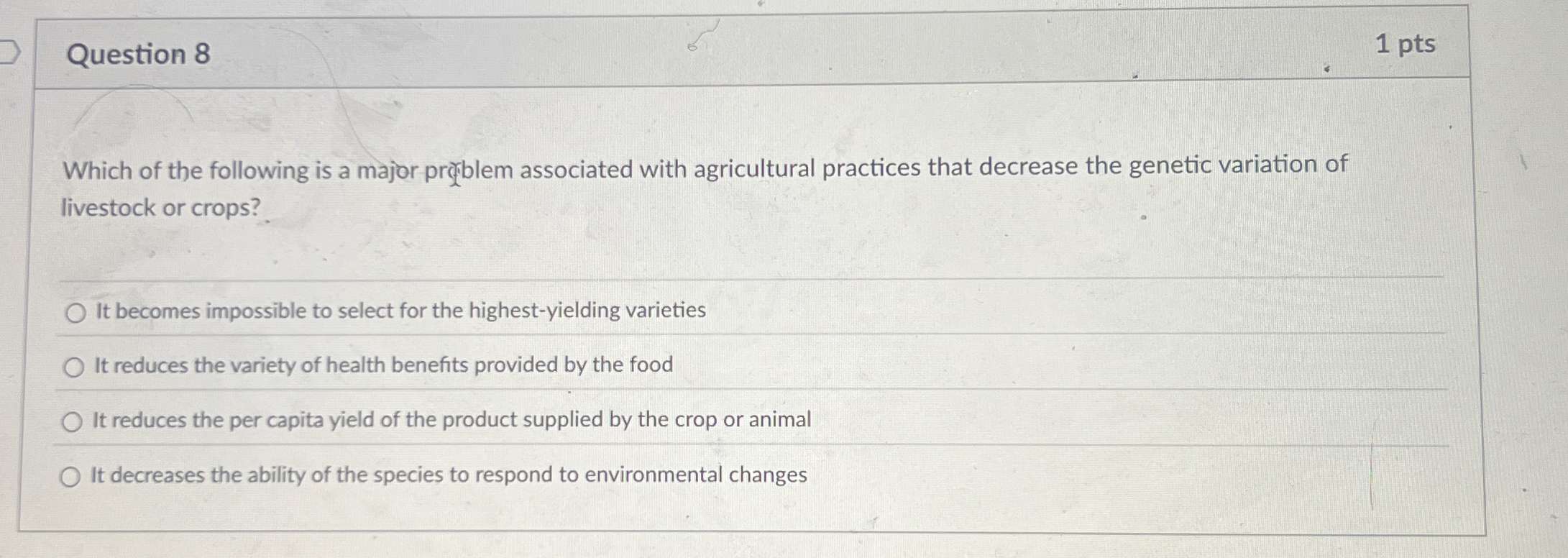 Solved Question Ptswhich Of The Following Is A Major Chegg Com