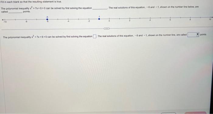 Solved The polynomial inequalify x2+7x+6>0 can be solved by | Chegg.com