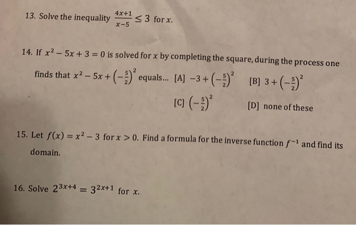 Solved Please show all steps on each problems, I have no | Chegg.com