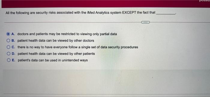 Solved All the following are correct for HRAs except which