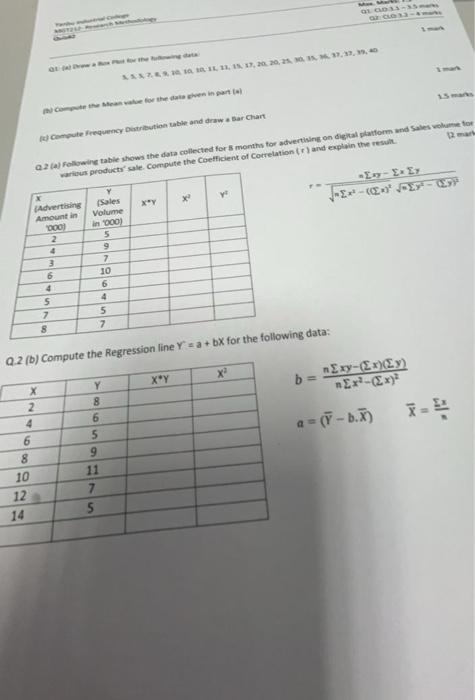 Solved p2 mat r=−∑x2−(εx)2ny2−(Σy)2−∑y−Σx∑y following data: | Chegg.com