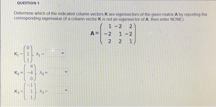 Solved QUESTION 1 Determine which of the indicated column | Chegg.com