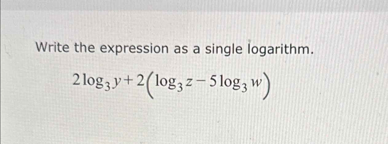 Solved Write the expression as a single | Chegg.com