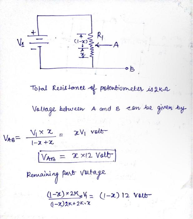Solved 2. Assume the resistance from the wiper to one