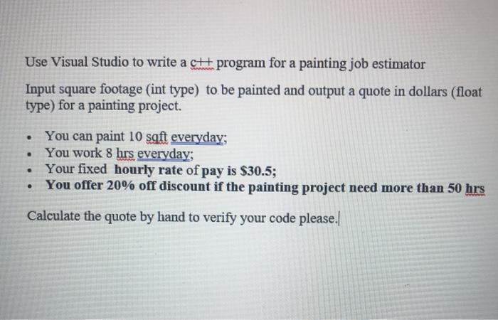 Solved Use Visual Studio to write a ch program for a | Chegg.com