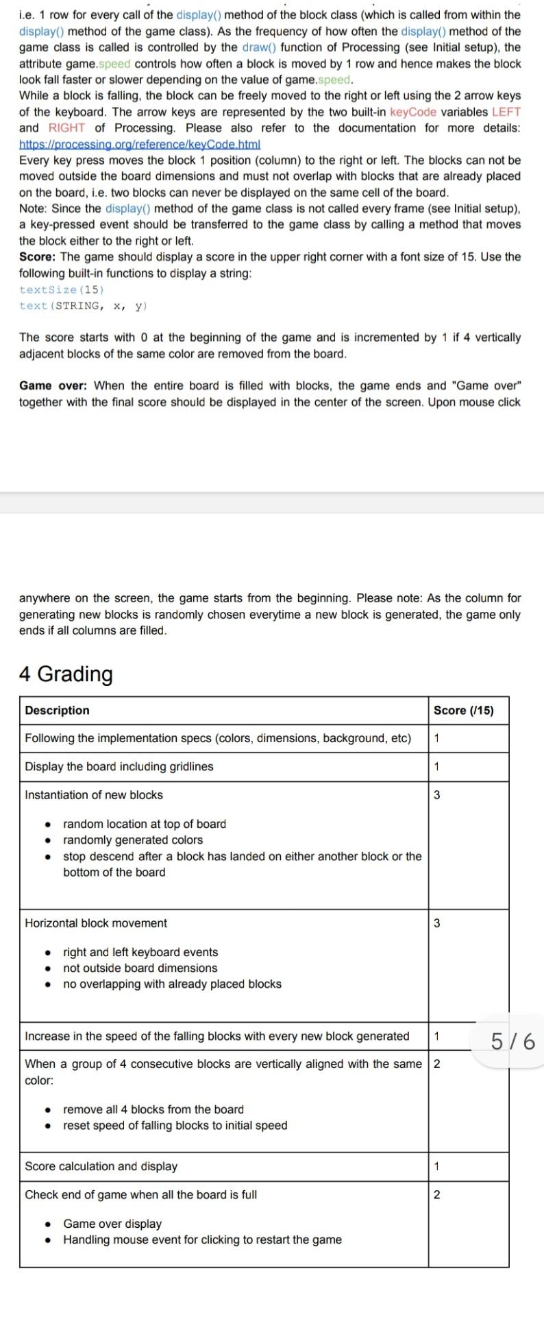 Solved Need detailed code for this Tetris game using | Chegg.com