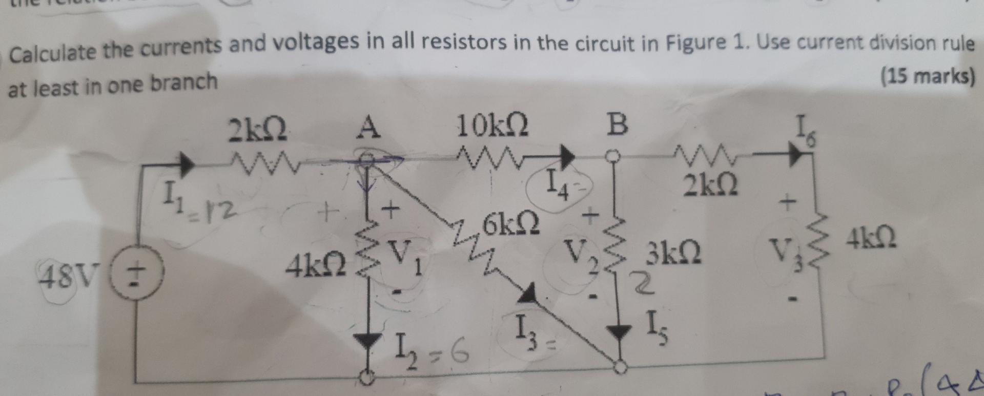 Solved Calculate the currents and voltages in all resistors | Chegg.com