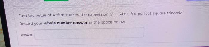 find the value of k such that x2 5x k is a perfect square