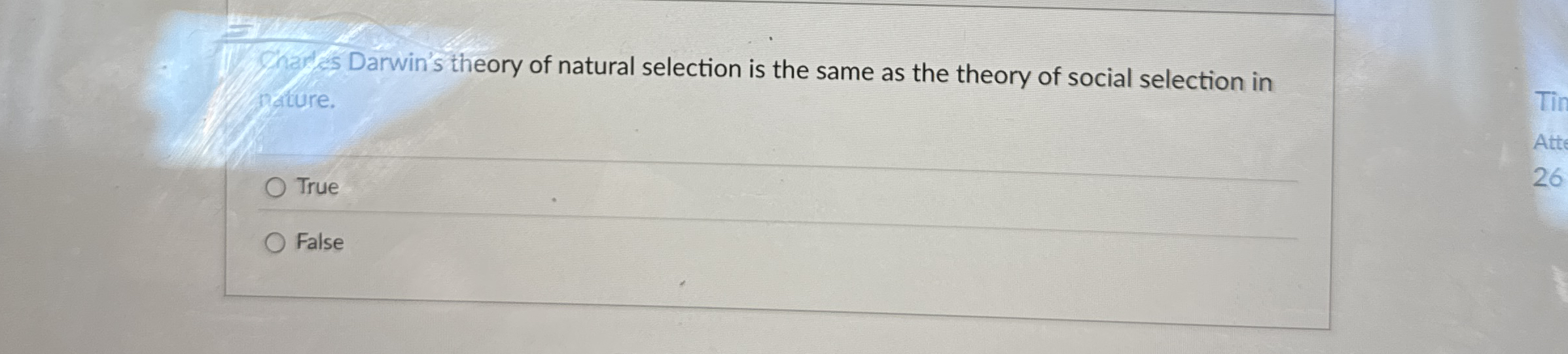 Solved Qhantes Darwin's theory of natural selection is the