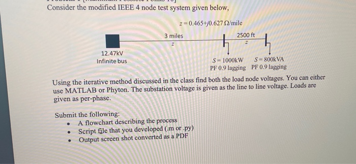 Solved Consider the modified IEEE 4 node test system given | Chegg.com