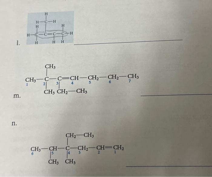 Solved name the following compounds from letter L to aoGive | Chegg.com