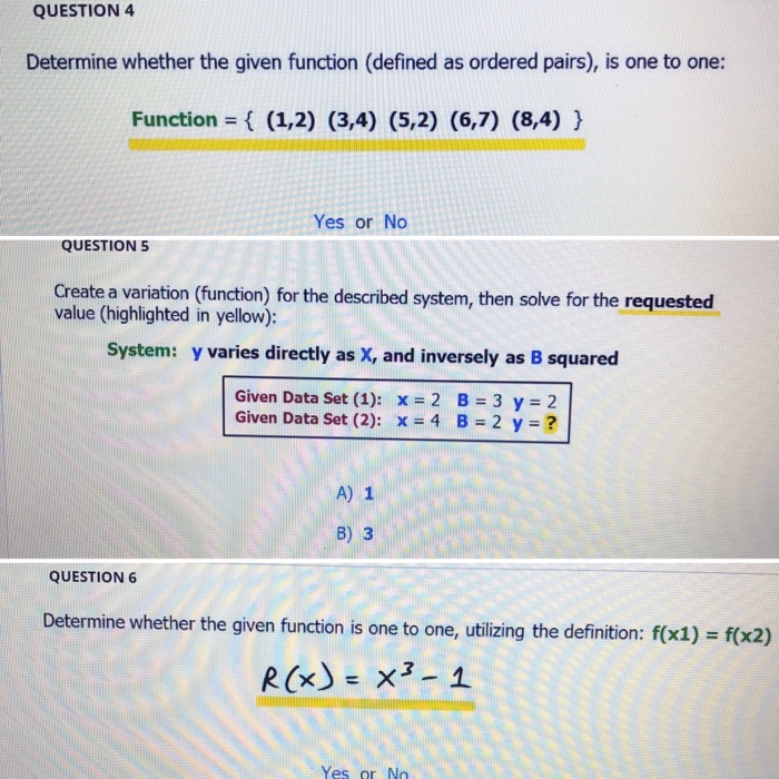 Solved QUESTION 4 Determine whether the given function | Chegg.com
