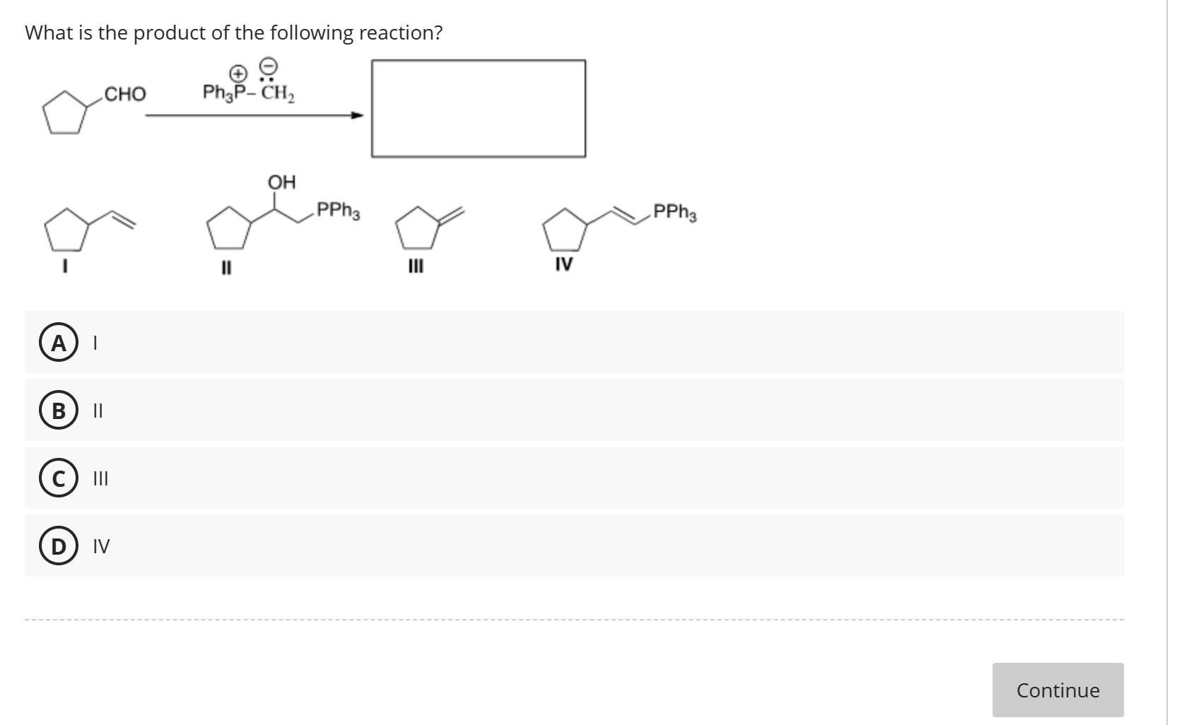 Solved What is the product of the following reaction? of an | Chegg.com