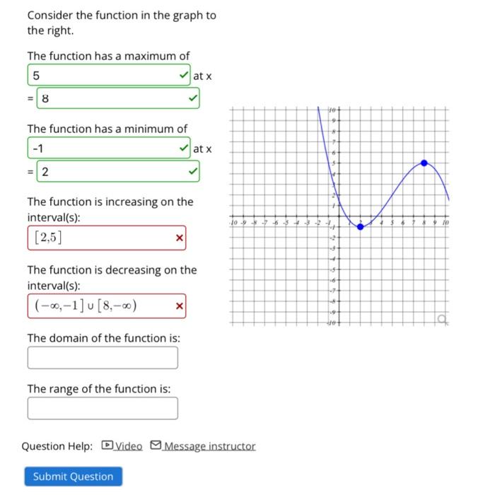 Solved The function is increasing on the interval(s): The | Chegg.com