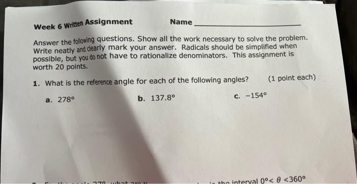 Solved Answer the following questions. Show all the work | Chegg.com