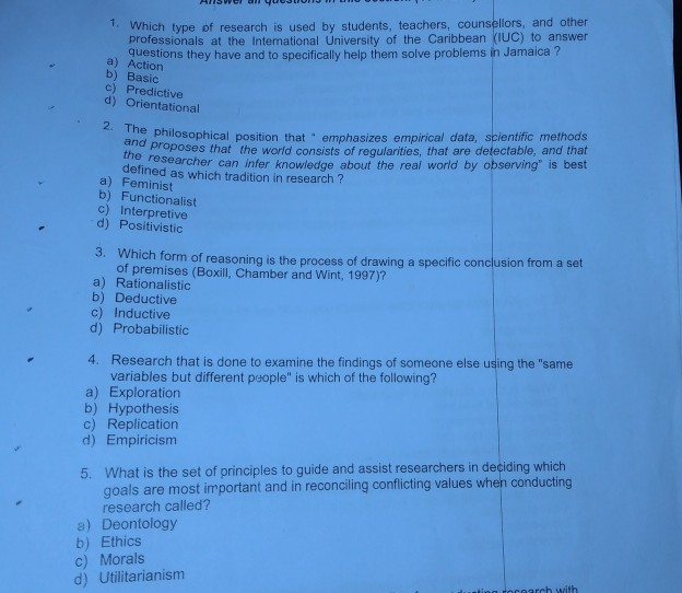 Solved Which Type Of Research Is Used By Students Teachers Chegg