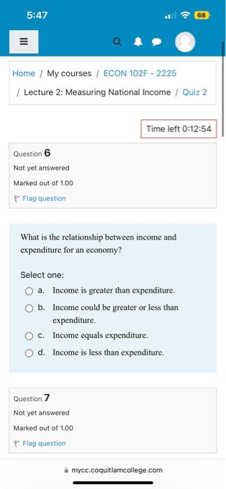 Solved Question 6 Not yet answered Marked out of 1.00 Flag | Chegg.com
