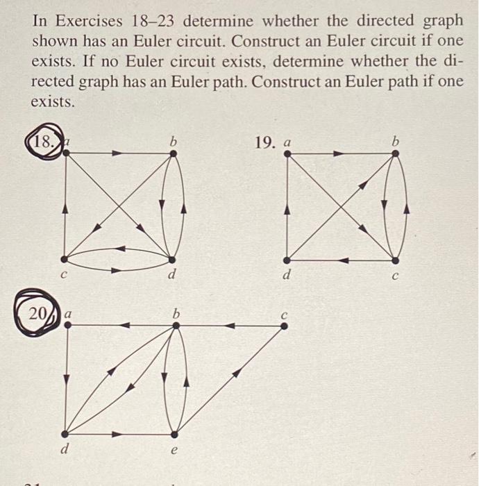 Solved In Exercises 1823 Determine Whether The Directed 6283