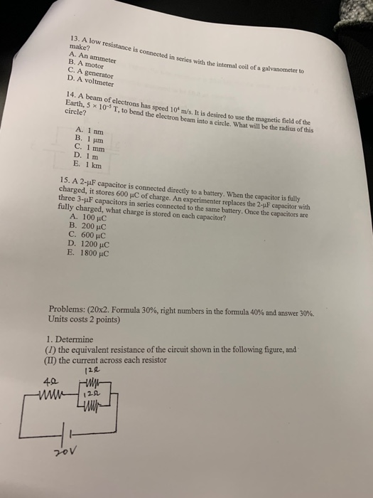Solved Multiple Choice (125) 1. As more resistors are added