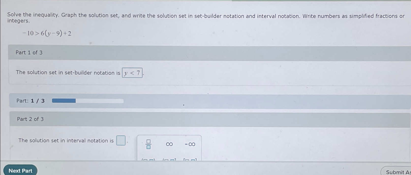 Solved Solve the inequality. Graph the solution set, and | Chegg.com