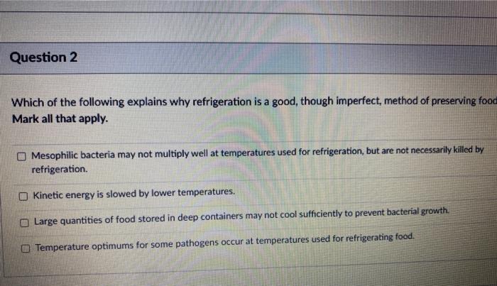 Does Refrigeration Prevent Bacterial Growth in Food?